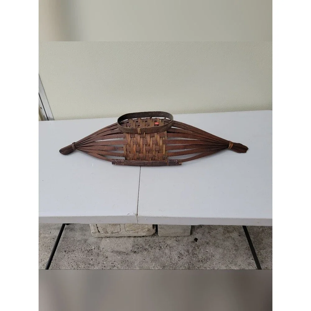Handwoven Brown Decorative Basket Bowl - Home Accents